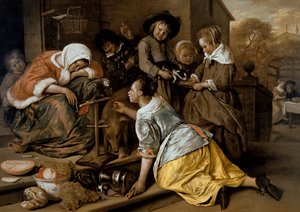 The Effects of Intemperance, c.1663-65 od Jan Havickszoon Steen