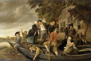 Veselý návrat domů, 1679 od Jan Havickszoon Steen