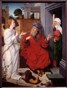 Obraz Abraham, Sára a anděl od Jana Probošta (1465-1520)