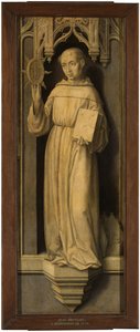 ""Svatý Bernardino ze Sieny (1380-1444)"" (Svatý Bernardino ze Sieny) Obraz Jana Provosta (Provoost) (1465-1529) - c 1510 - Olej na dřevě Rozměr 123x45 cm Museo del Prado, Madrid