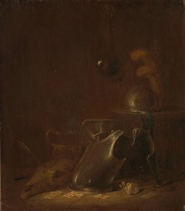 Zátiší s válečnými nástroji od Jan Jansz Buesem (attributed to)