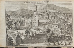 Nepokoje Stepana Razinse v Astrachaň od: Three Remarkable Voyages, 1675 od Jan Jansz. Struys