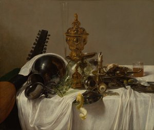 Banquet Piece, cca 1635 (olej na desce v kolébce) od Jan Jansz. den Uyl