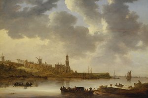 Pohled přes Rýn v Rhenen od Jan Josephsz van Goyen