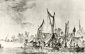 Holandská krajina s kanály od Jan Josephsz van Goyen