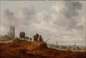 Starý kostel v Egmond aan Zee od Jan Josephsz van Goyen