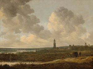 Pohled na Rhenen od Jan Josephsz van Goyen