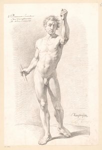 Stojící mužský akt, při pohledu zepředu (2. cena 1789) od Jan Kamphuijsen