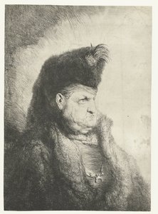 Busta orientálka s kožešinovou čepicí od Jan Lievens