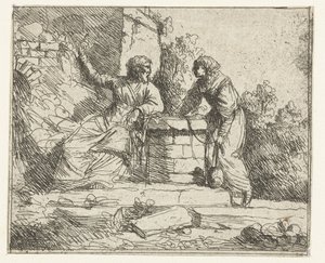 Kristus a Samaritánka od Jan Lievens