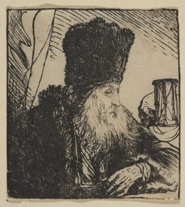 Filozof s přesýpacími hodinami, 1620-74. od Jan Lievens