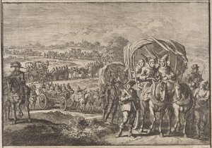 Mniši ze Severního Brabantska prchají do Antverp, 1637 od Jan Luyken (attributed to)