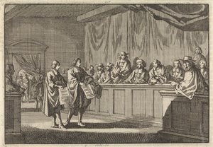 Reformovaní pastori Gilly a Courdil přečetli na synodě v Sorges prohlášení, že konvertují ke katolické církvi, 3. června 1683 od Jan Luyken