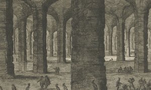Vápencové lomy pod Sint-Pietersbergem St Pieters Bergh poblíž Mastrichtu, jako ten, kdo vystavuje pod Aerde (název na objektu) od Jan Luyken