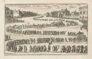 Pohřeb královny Marie II Stuartovny, 1695 Lyk stát Marie Stuartovny (titul na předmětu) od Jan Luyken