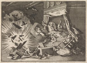 Exploze bomby v domě na Ebbingestraat v Groningenu, 1672
