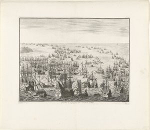 Potopení španělské armády v roce 1588, c. 1680 od Jan Luyken