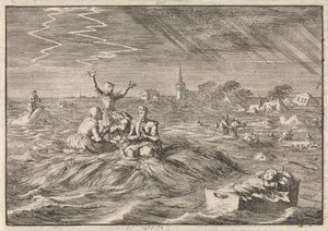 Povodeň v Groningenu, 1686 od Jan Luyken