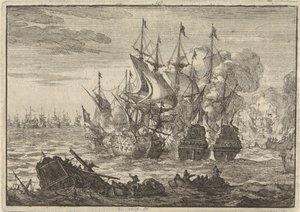 Bitva u Beachy Head, 1690 od Jan Luyken