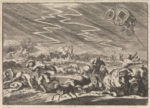Silná bouřka v Donsenhausen v Thuringen, 1674 od Jan Luyken