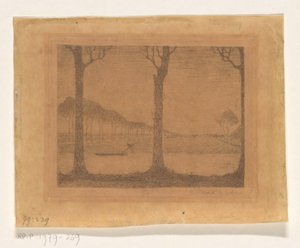 Stromy podél kanálu na Woudsterweg od Jan Mankes (signed by artist)