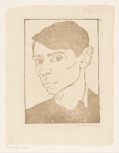 Autoportrét s motýlkem od Jan Mankes (signed by artist)