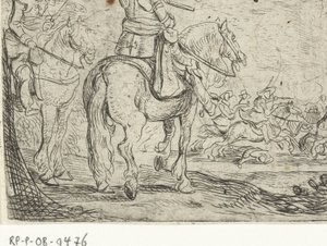 Dva jezdci v souboji kavalérie Cavalry Battles (název série) od Jan Martszen de Jonge