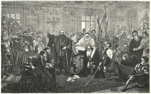 Vytvoření Polsko-litevského společenství Lublinským svazem od Jan Alojzy Matejko