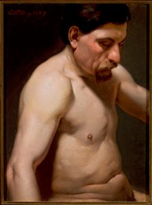 Mužský polonahý akt od Jan Matejko
