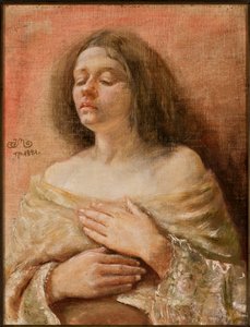 Portrétní studie ženy od Jan Matejko
