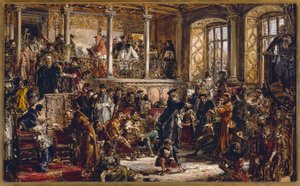 Zlatý věk literatury v 16. století. Reformace. Převaha katolicismu od Jan Matejko