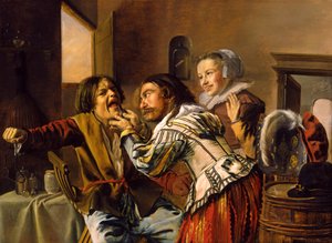 The Dentist, 1629 (olej na panelu v kolébce)