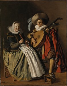 Duet, asi 1629 (olej na plátně)