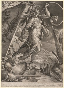 Bellona vedla armády císaře proti Turkům, 1600. od Jan Muller