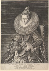 Portrét Isabelly Clara Eugenia, guvernérky jižního Nizozemska, 1615. od Jan Muller