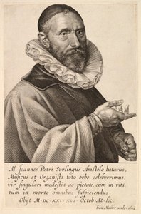 Portrét Janse Pietersze Sweelincka, hospoda. 1624. od Jan Muller