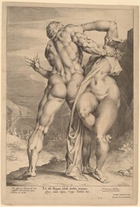 Znásilnění sabinské ženy (pohled zezadu) od Jan Muller, after Adriaen de Vries
