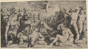Fortune rozdává své dary od Jan Muller, after Cornelis Cornelisz van Haarlem