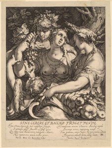 Venuše zamrzne bez Ceres a Baccha od Jan Pietersz Saenredam, after Abraham Bloemaert