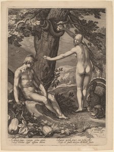 Pokušení člověka od Jan Pietersz Saenredam after Abraham Bloemaert