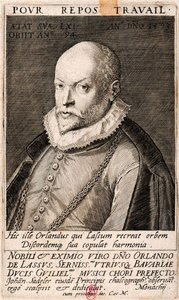 Portrét skladatele Orlanda di Lasso 1532-1594, 1593. od Jan Sadeler
