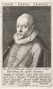 Portrét skladatele Orlanda di Lasso 1532-1594, 1593 od Jan Sadeler