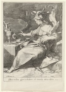 Alegorie op de vergankelijkheid (Marnost) Marnost, marnost a všechna marnost (název na předmětu) od Jan Saenredam