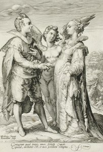 Marriage for Pleasure, Plate 1 The Marriage Trilogy, c.1594 od Jan Saenredam