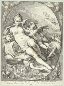 Venuše a Amor od Jan Saenredam