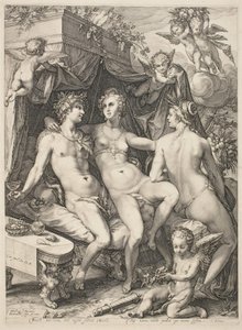 Venuše na gauči mezi Bacchus a Ceres od Jan Saenredam