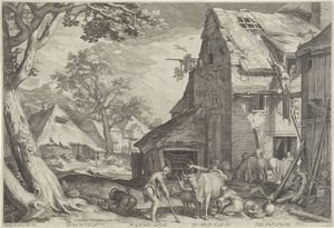 Marnotratný syn jako Swineherd od Jan Saenredam