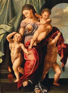 Latinsky: Caritas Romana od Jan Sanders van Hemessen