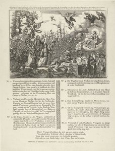 Alegorie jmenování Viléma IV jako stadtholder republiky, 1747 Image of Joy, spáchané ve všech Steeden ze sedmi spojených provincií, jmenováním (...) Willema Carela Henrika Frisa (...) jako Stadtholder, Capitein a od Jan Smit (II)