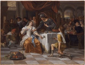 Hostina Antonína a Kleopatry od Jan Steen